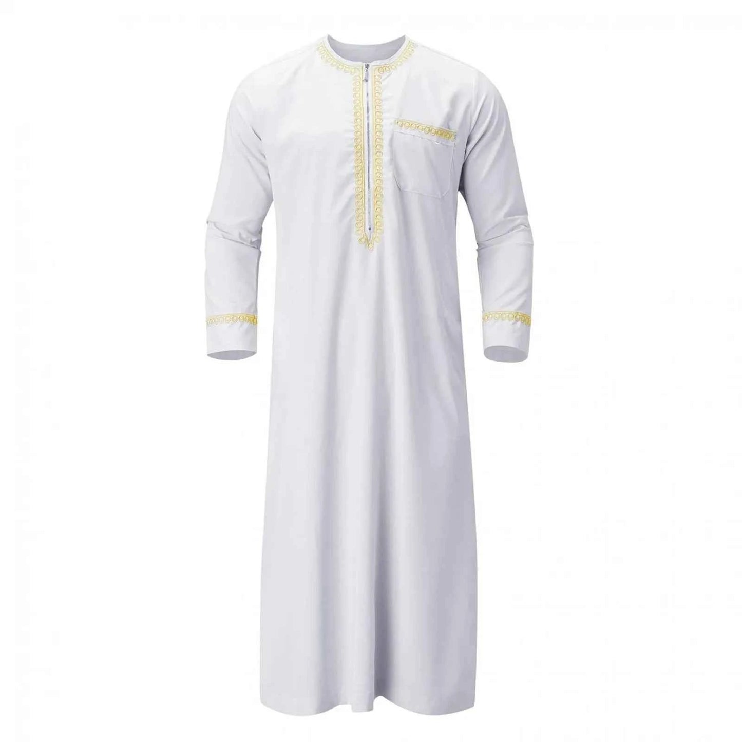 Muslim Fashion Men Jubba Thobes Arabic Pakistan Dubai Kaftan Abaya Robes Islamic Clothing Saudi Arabia Black Long Blouse Dress