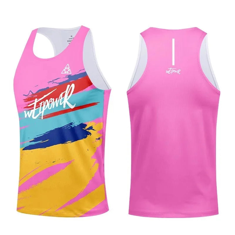 New running vests for men and women, ultra-light and breathable summer T-shirts, professional marathon racing tops