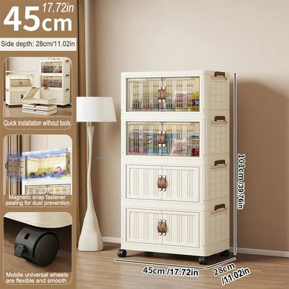 Multifunction Dustproof Wardrobe Large Capacity Folding Storage Cabinet Sundries Storage Box - AMULET RING STORE