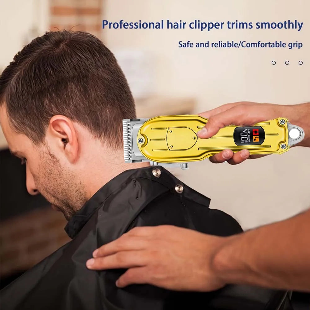 Professional Hair Clippers/Hair Trimmer/Beard Shaver for Men - Cordless Barber Clipper Hair Cutting Kit, Haircut Grooming Kit - AMULET RING STORE