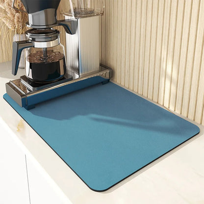Large Kitchen Super Absorbent Mat Coffee Dish Draining Mat Drying Mat Quick Dry Bathroom Drain Pad Kitchen Faucet Placemat - AMULET RING STORE