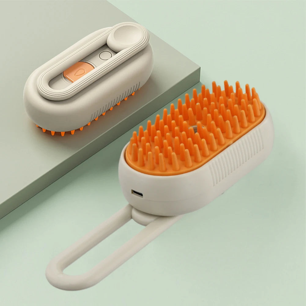 1-5pcs Cat Steam Brush USB Electric Water Spray Kitten Pet Comb Silicone Dog Bath Massage Brush with Liquid Grooming Supplies - AMULET RING STORE