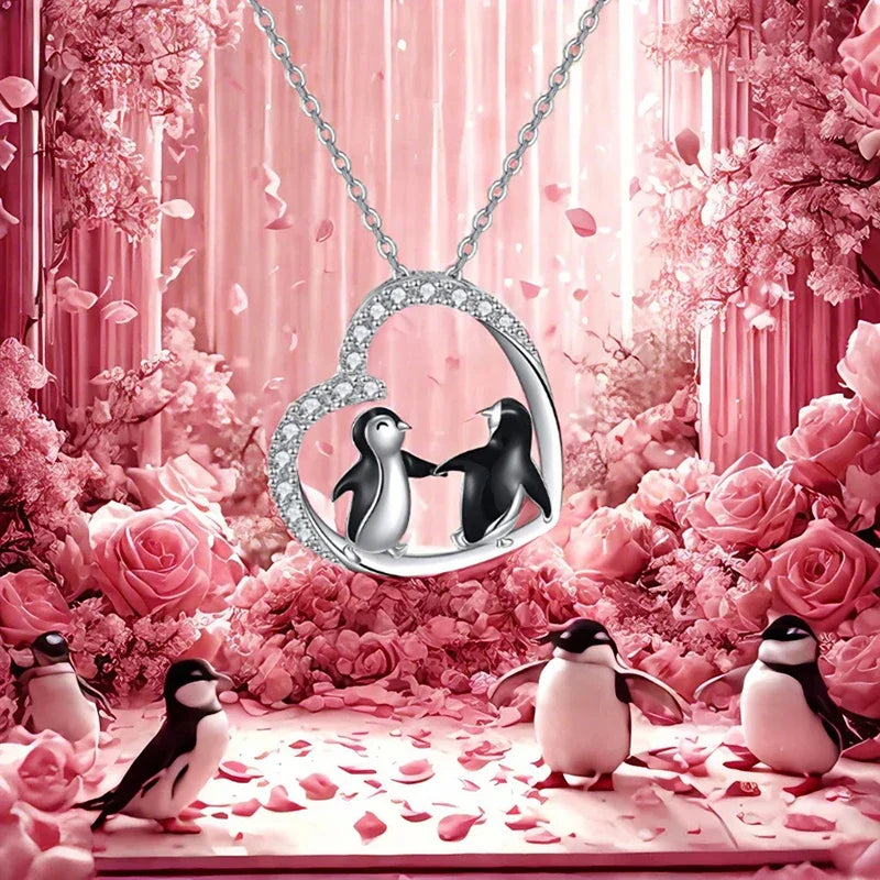 CAOSHI Fashion Hot Selling Couple Necklace Cute Penguin Design Daily Accessories Wife Girlfriend Unique Sweet Style Jewelry Gift - AMULET RING STORE