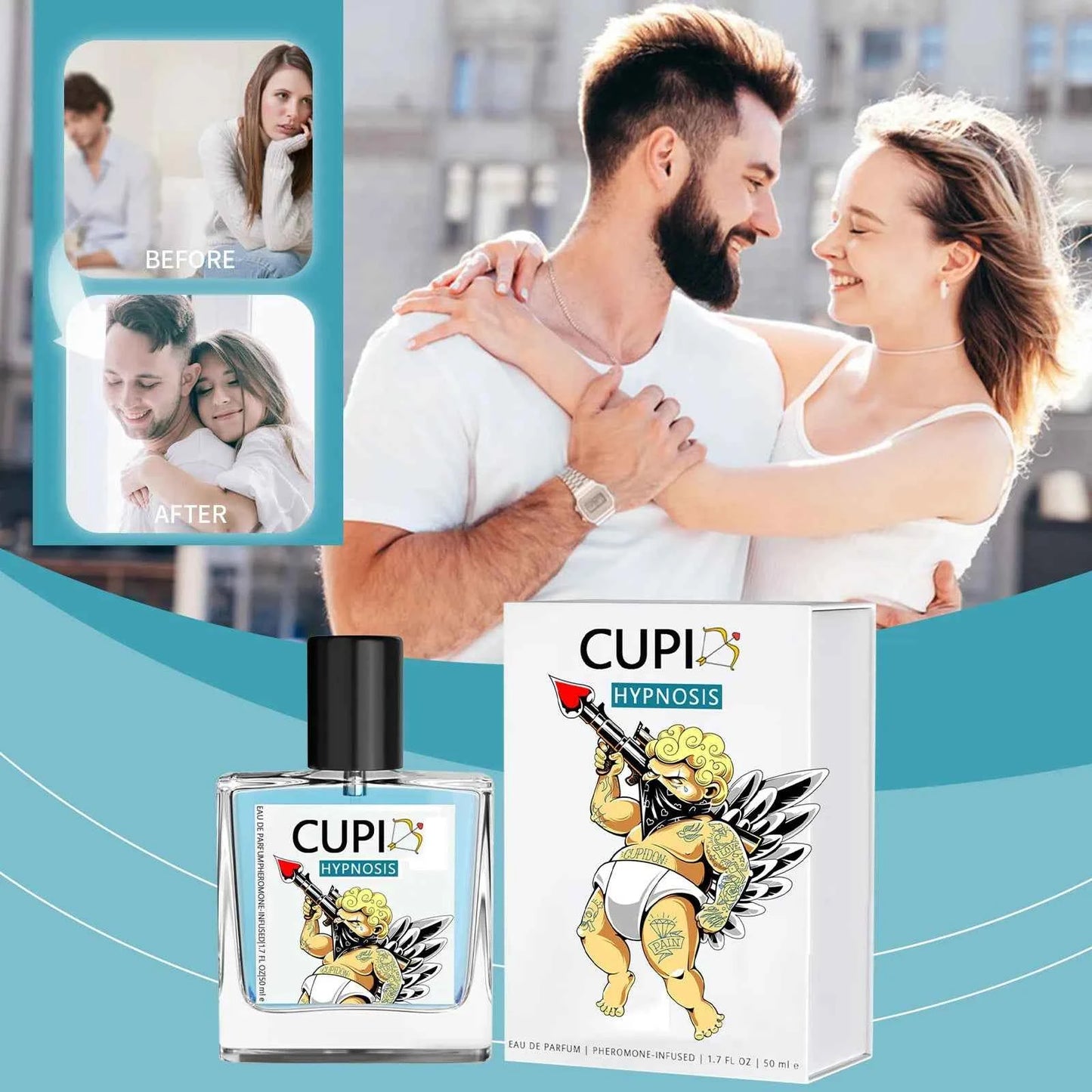 50ML Cupid Hypnosis Pheromone Perfume Original Long Lasting Cologne for Men Charm Fragrances Perfume Women's Light Fragrance