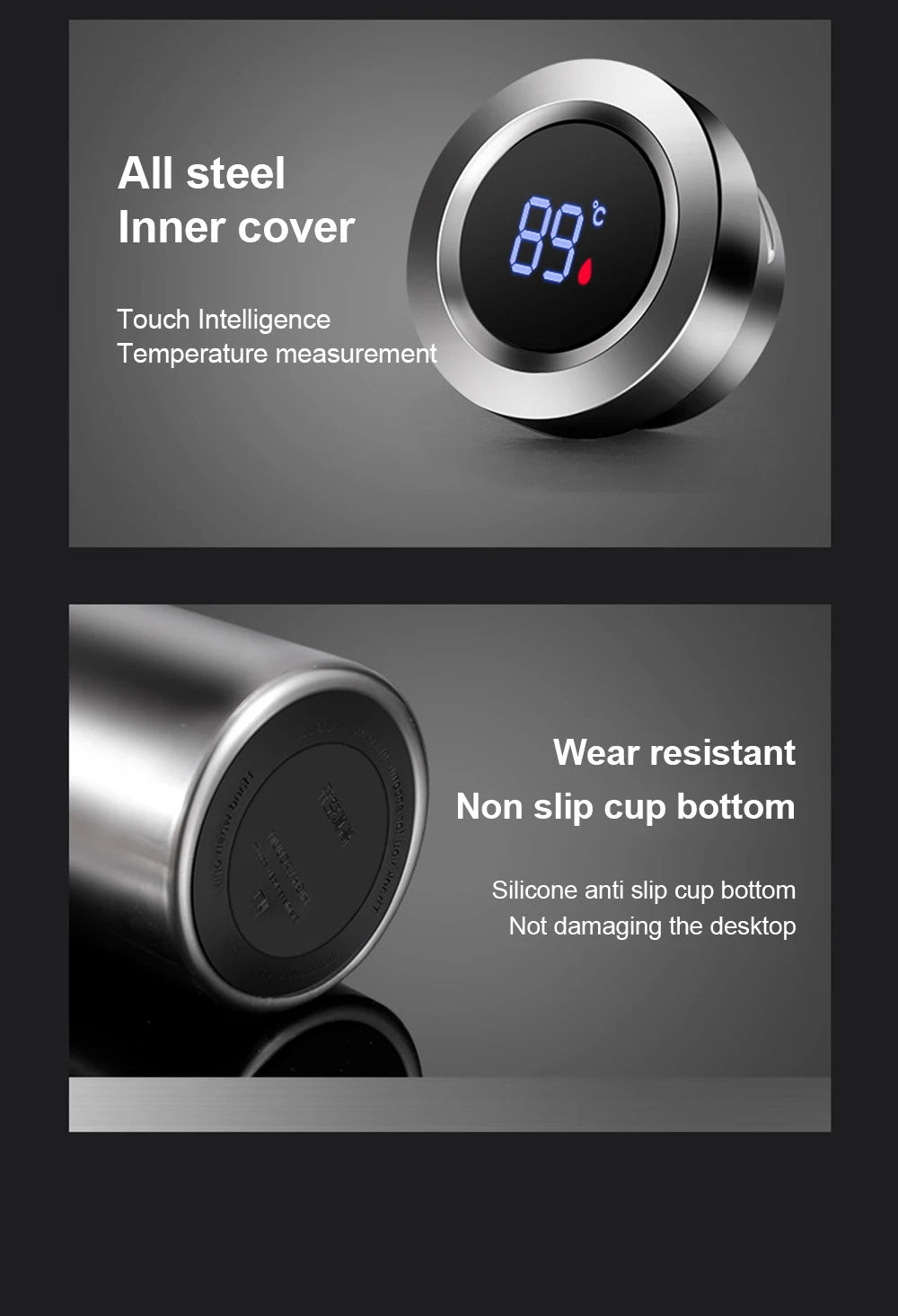600-1500ml 316 Stainless Steel Thermos Bottle LED Temperature Display Thermal Mug Vacuum Flask Water Bottle For Outdoor Camping - AMULET RING STORE