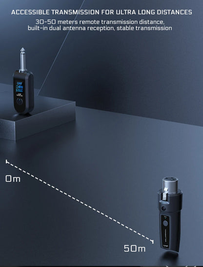 Wireless Microphone Converter XLR or 6.5 Transmitter and Receiver Microphone Wireless System for Dynamic Microphone