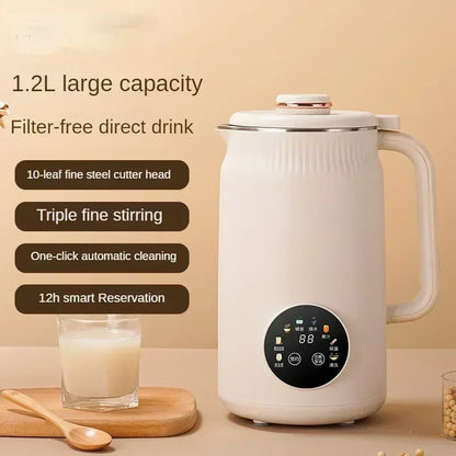 220V Electric Soybean Milk Machine Automatic Intelligent Food Blender Fruit Juicer Water Boiling Kettle Rice Paste Maker - AMULET RING STORE