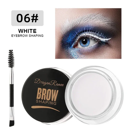 2 in 1 Eyeliner Eyebrow Gel Cream with Brush Waterproof Long-lasting Matte Black Brown Easy Wear Eyeliner Korean Makeup Cosmetic - AMULET RING STORE