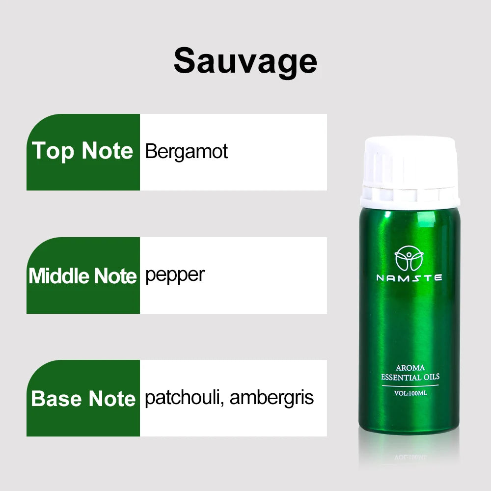 NAMSTE Hotel Perfume Oil 100ML Lavender Pure Essential Oils White Tea Coffee For Diffuser Aroma Oil Room Fragrance Air Freshener - AMULET RING STORE