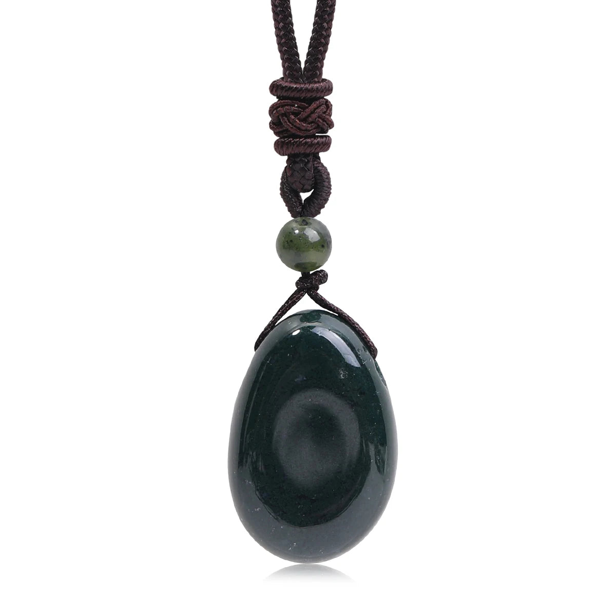 Casual Simple Natural Water Droplet Pendant Necklace Amethyst Opal Obsidian Red Agate Pendant Adjustable Cord Chain Necklace