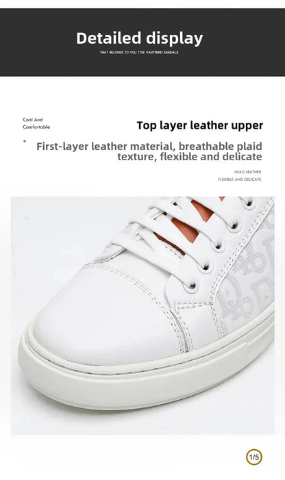 Leisure Shoes 2025 New Wear-resistant Fashion Shoes Anti-slip Anti-odor Leather Sports Thick Soles All Match Street Men's Shoes - AMULET RING STORE