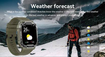 Outdoor Men Smart Watch 1.85'' 400mAh Bluetooth Call Health Monitor Swim Waterproof Sport Smartwatch for Xiaomi IOS Android 2025