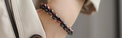 Natural Red Tiger Eye Stone Bracelet Buddhist Rosary Women Fashion Jewelry Reiki Healing Meditation Prayer Rope Rosary Bracelet
