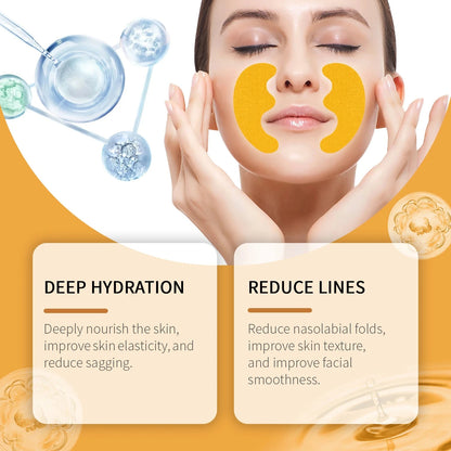 Nasolabial Folds Patch Contain Collagen Hyaluronic Acid Firming Skin Fade Fine Lines Deep Moisturizing Facial Mask Anti Wrinkle