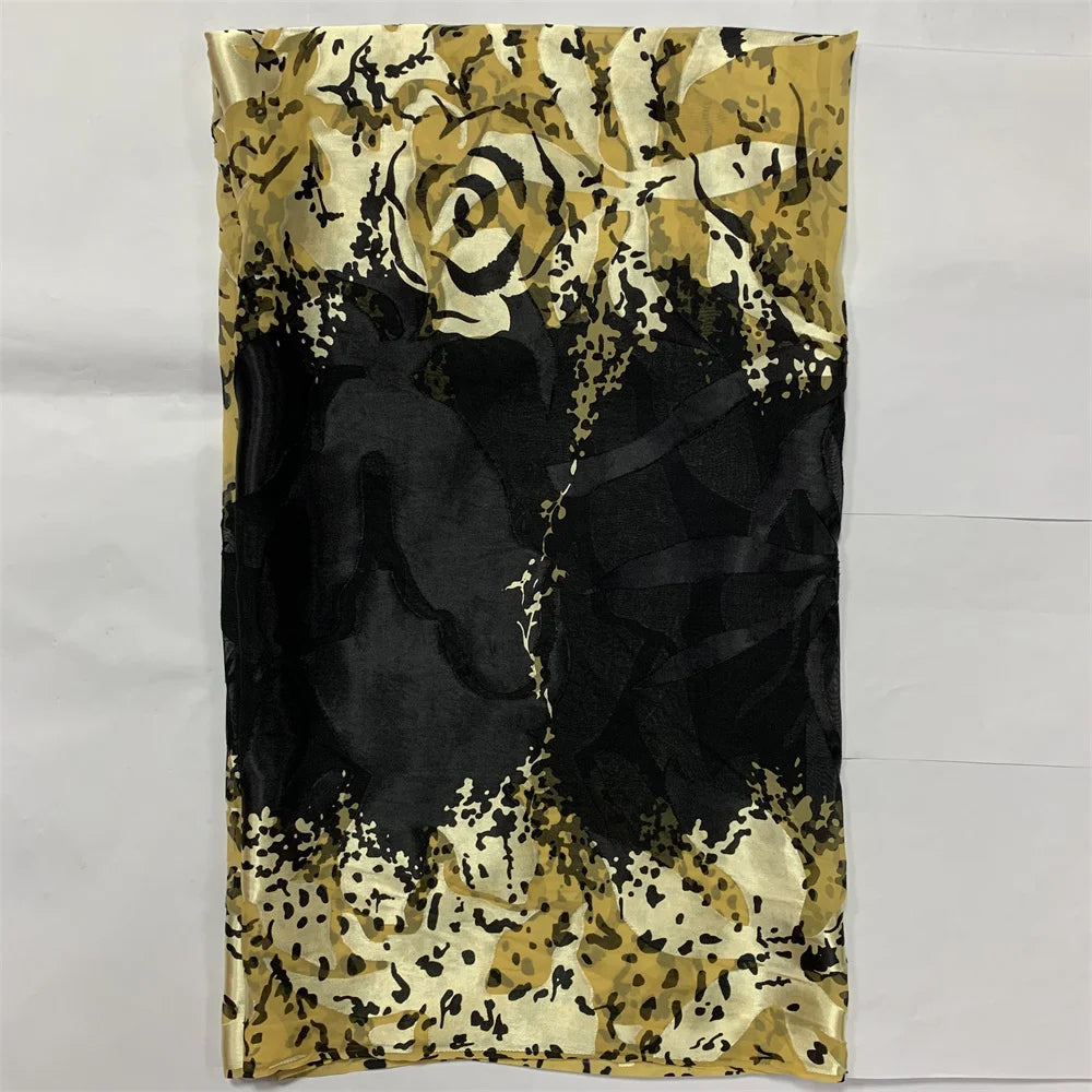 Nigerian Silk Fabrics French Lace Tulle Scarf Burnt-Out Silk Dirac African Fabrics
