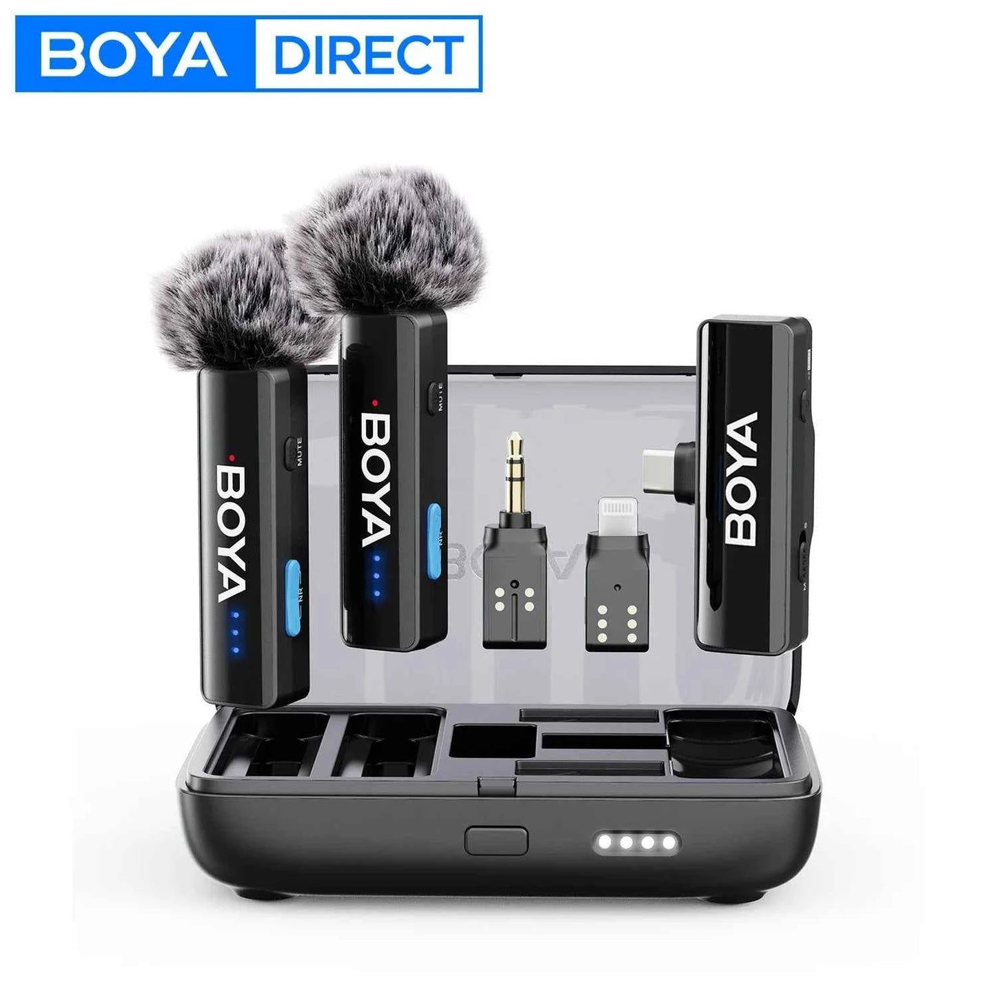 BOYA BOYALINK 2 Wireless Lavalier Microphone for iPhone Android DSLR Cameras Smartphone Gaming Youtube Video Recording Streaming