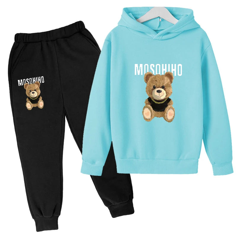 Fall/Winter 2024 Sports Kids Hoodie Set Sunshine Boys & Girls Casual Kids Top + Pants in Multiple Color Options for Ages 3-13