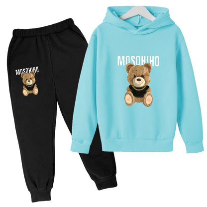 Fall/Winter 2024 Sports Kids Hoodie Set Sunshine Boys & Girls Casual Kids Top + Pants in Multiple Color Options for Ages 3-13
