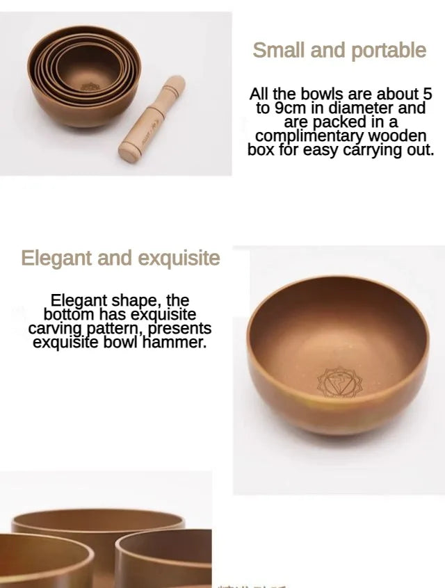 Singing Bowl Meditation Accessories Therapeutic Original Buddha Tibetan Bowls Sound Therapy Musical Percussion Instruments - AMULET RING STORE