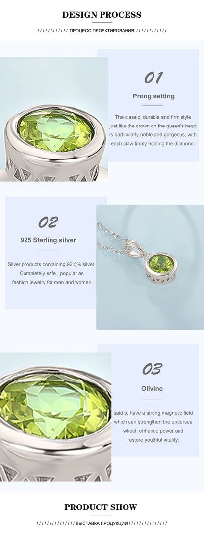 LAYA 925 Sterling Silver Natural Amethyst Bezel Setting Pendant Necklace For Women Original Fashion Jewelry 2025 Trend