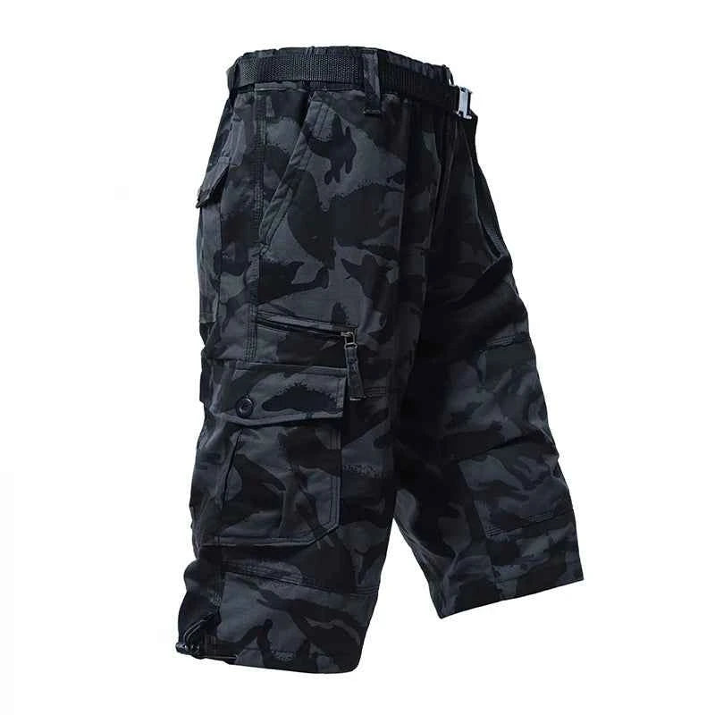Men's Cargo Shorts Tactical Joggers Quick Dry Casual Relaxed Fit Straight Long Shorts High Quality Streetwear