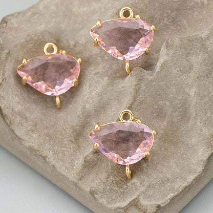 GUFEATHER ME92,jewelry accessories,18k gold rhodium plated,copper,glass,hand made,charms,diy pendants,jewelry making,6pcs/lot - AMULET RING STORE