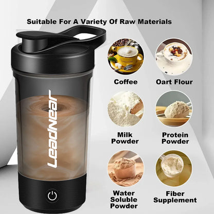 Electric Blender Cup Portable Blender Cup Milk Powder Protein Powder Blender Automatic Shaker Cup Home Travel Outdoor Sports Gym - AMULET RING STORE