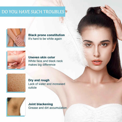 OUHOE Silky&Moist Lotion Body Lightening Armpit Knee Joint Dark Moisturizing Skin Whitening Body Beauty Care