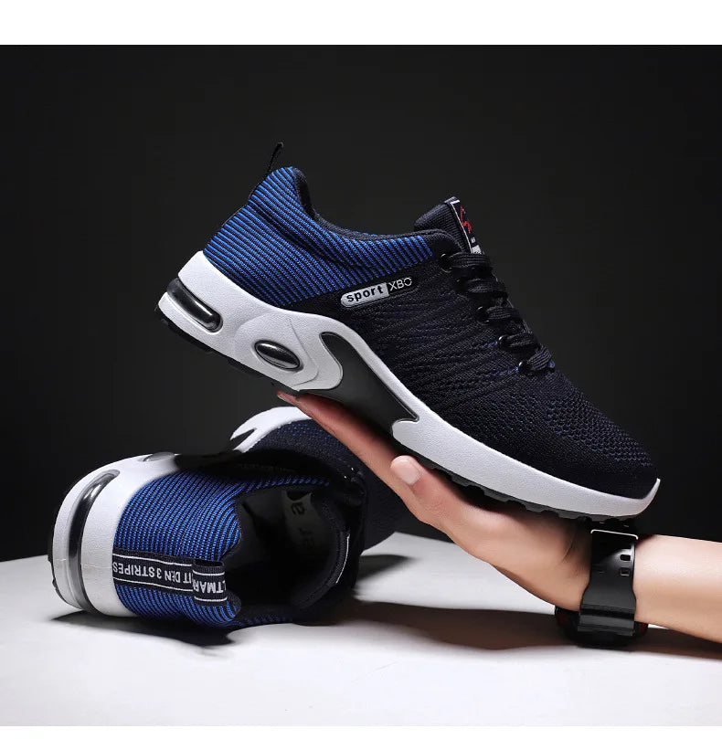 Men's shoes spring new trend men's shoes breathable lace-up running shoes Korean version of light casual walking shoes men - AMULET RING STORE