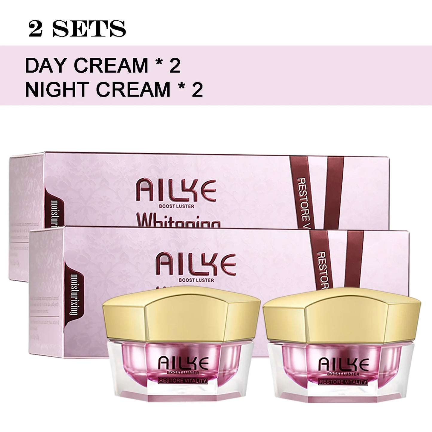 AILKE Face Cream With Hyaluronic Acid, Whitening Moisturizing Lifting Anti-aging, Women Sleeping Dry Korean Bleaching Skin Care