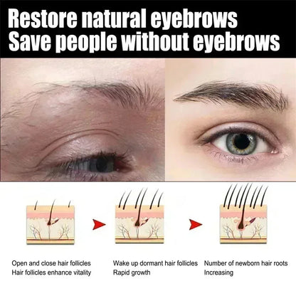 Fast Eyebrow Growth Serum Eyelash Hair Growth Anti Hairs Loss Product Prevent Baldness Fuller Thicker Lengthening Eyebrow Makeup - AMULET RING STORE
