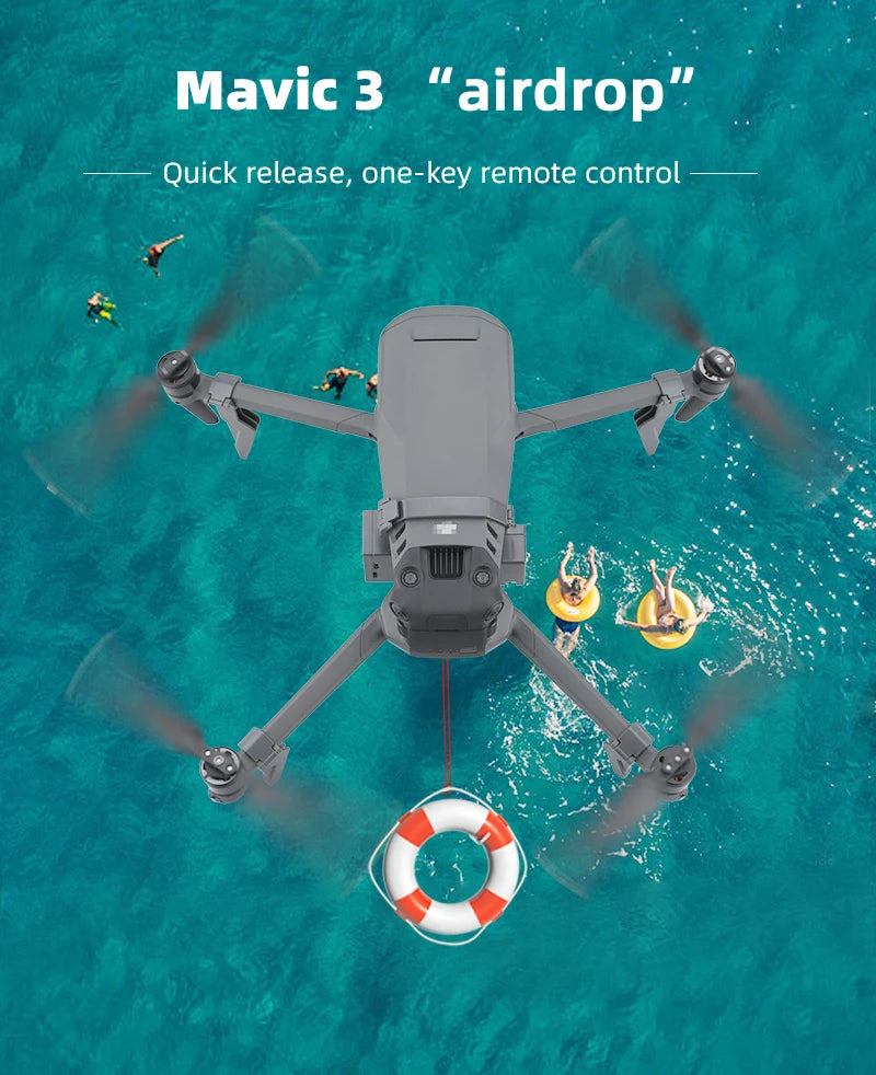 Airdrop System for DJI Mavic 3/2 Pro Zoom AIR 2 Mini 2/Mini 3 Drone Fishing Bait Wedding Ring Gift Deliver Life Rescue Thrower