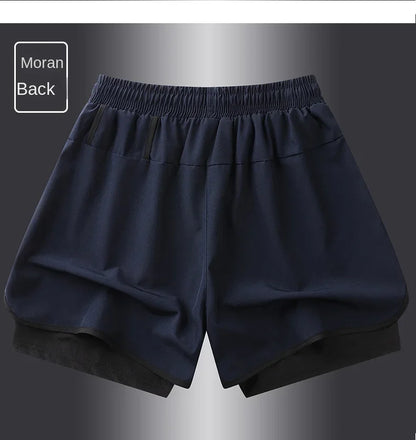 【 S-5XL 】2025 Sports Three Piece Pants Summer Popular Anti glare Double layered Sports Shorts for Men and Women Couples Ru