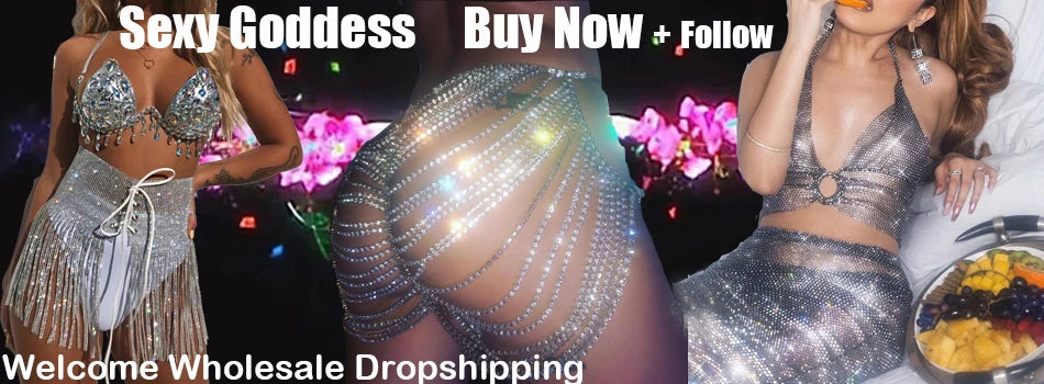 Sexy see through black rhinestone Crop Top Women 2025 Summer Sparkly fishnet beach Party Tank Top night club outfits Tops smock - AMULET RING STORE