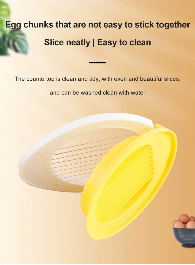 1pc Stainless Steel Multi-purpose Egg Cutter Light and Convenient Creative Egg Slicer Egg Divider Kitchen Accessory