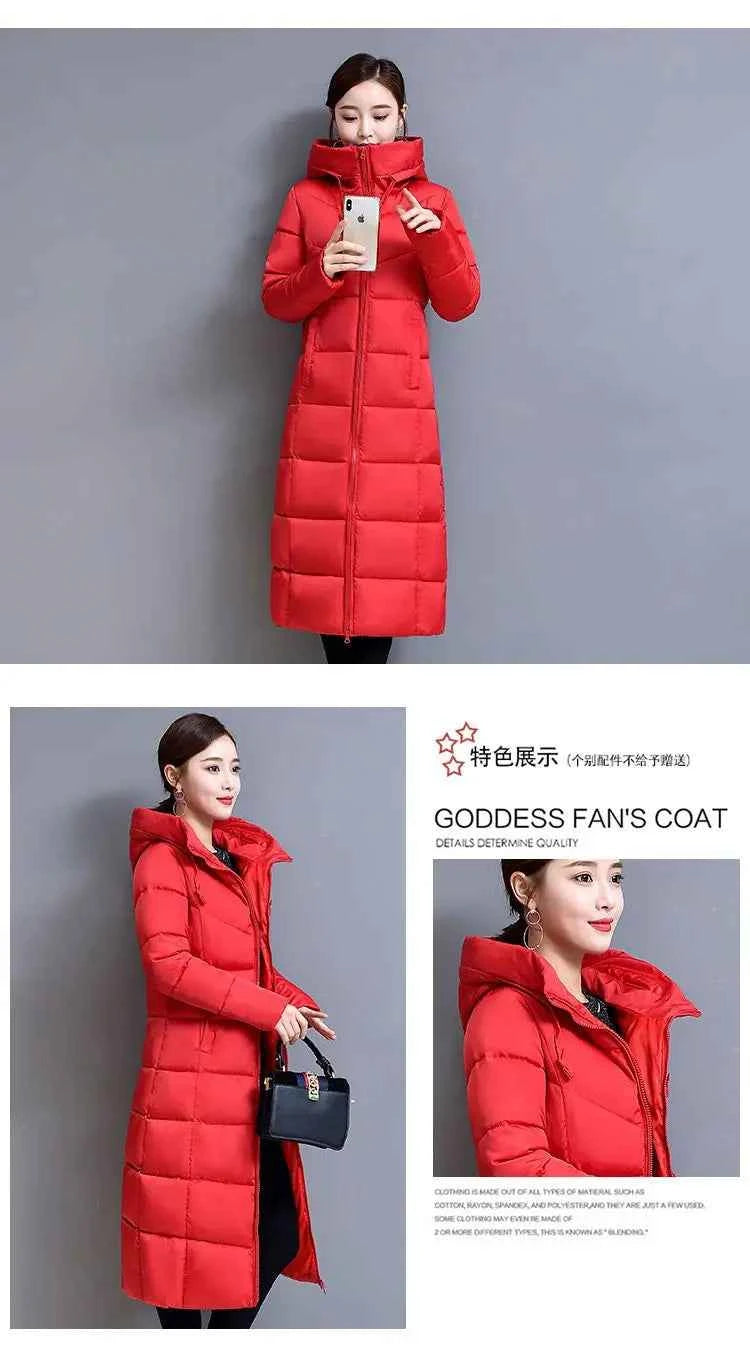 Very Warm Cold Trench Coat for Women Ultra Light Women's Jackets Winter 2025 Long Down Jacket Lightweight Padded Trend Parkas