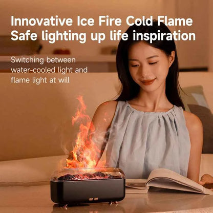 Flame Essential Oil Diffuser with Colorful Night Lights 300ML USB Home Ultrasonic Aromatherapy Fragrant Oil Humidifier Vaporizer