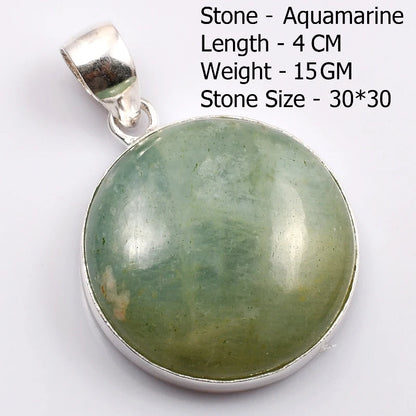Genuine  Amaquarine  Pendant Hand Made Women Jewelry gift