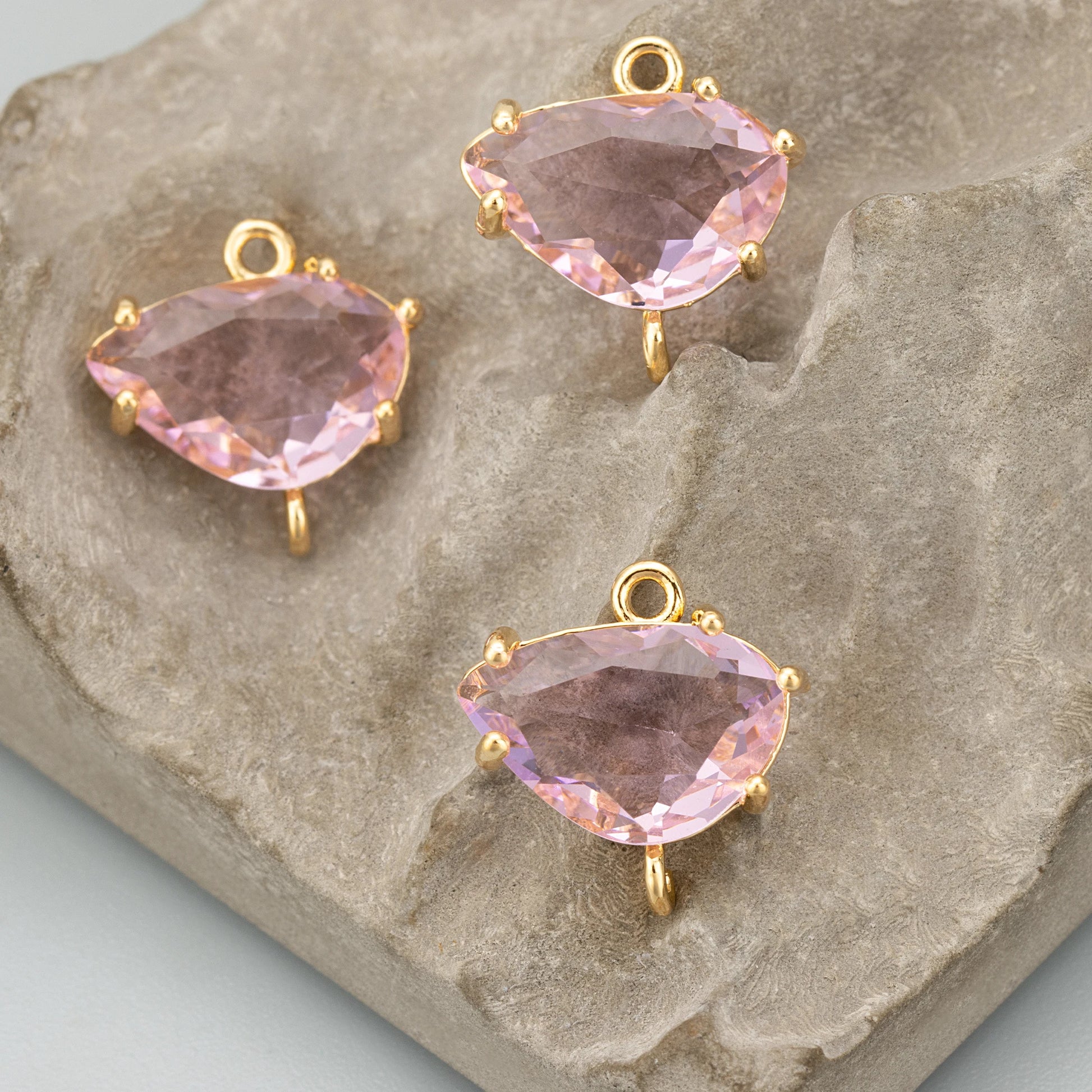 GUFEATHER ME92,jewelry accessories,18k gold rhodium plated,copper,glass,hand made,charms,diy pendants,jewelry making,6pcs/lot - AMULET RING STORE