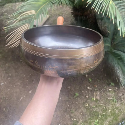 Nepal Handmade Bronze Singing Bowl Healing Meditation Yoga Tibetan Singing Bowls Sound Therapy Percussion Instruments - AMULET RING STORE