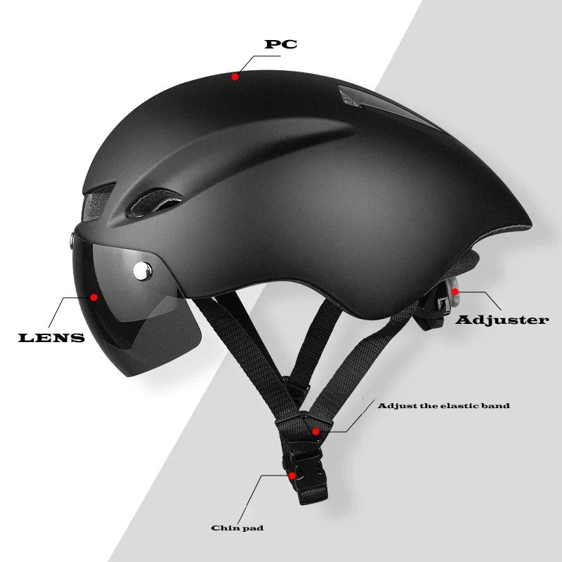 Wildside WINGER II Aero Road Bicycle Helmet Cycling Goggle TT Racing Helmet Bike Sports Safety Helmets Super Helmet Adjustable - AMULET RING STORE