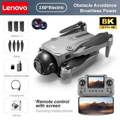 Lenovo D18 Drone 8K Aerial HD Dual Camera Photography Intelligent Obstacle Avoidance Brushless Motor 5G WIFI GPS Return VR Drone