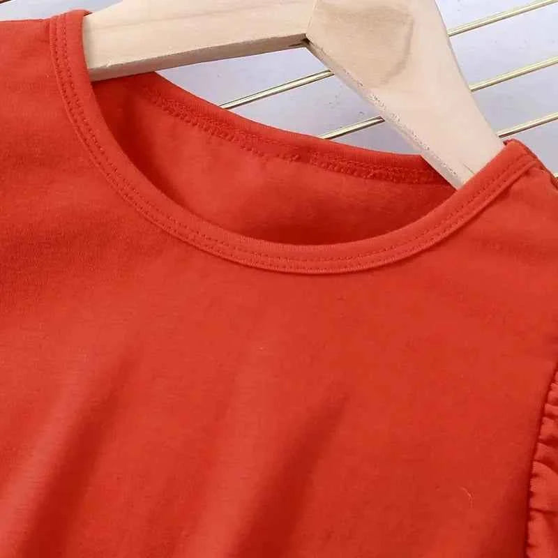 1pcs Summer New Girl's Dress Clothing Childrens Love Print Casual Dresses Princess Sweet Cute Kid's Babys Knit Clothes 100-130cm