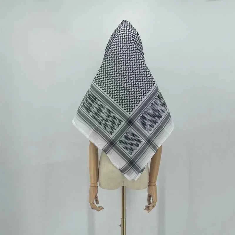 Trendy Shmagh Scarf Shawl for Men Women Multifunctional Headscarf Arab Desert Scarf Outdoor Dustproof Large Wrap Neckerchief