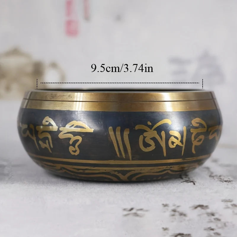 Handmade Singing Bowl Handmade Tibetan Singing Bowl Collection - Genuine Meditation Sound Bowl for Yoga, Mindfulness Practices - AMULET RING STORE