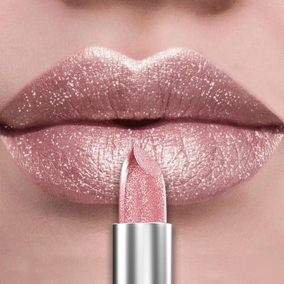 21Colors Bold & Intense Glitter Shiny Metallic Lipstick Pearlescent Lip Tint,Long Lasting Lip Senior Matte Lip Makeup Gifts for - AMULET RING STORE