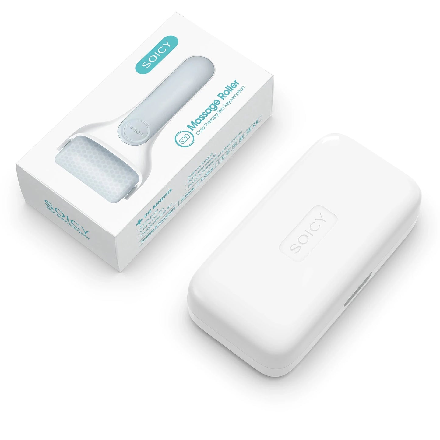 Original Skincare Ice Roller For Face SOICY S20 Derma Cooler Massager For Face Lift Sun Damage Redness Pain Relife