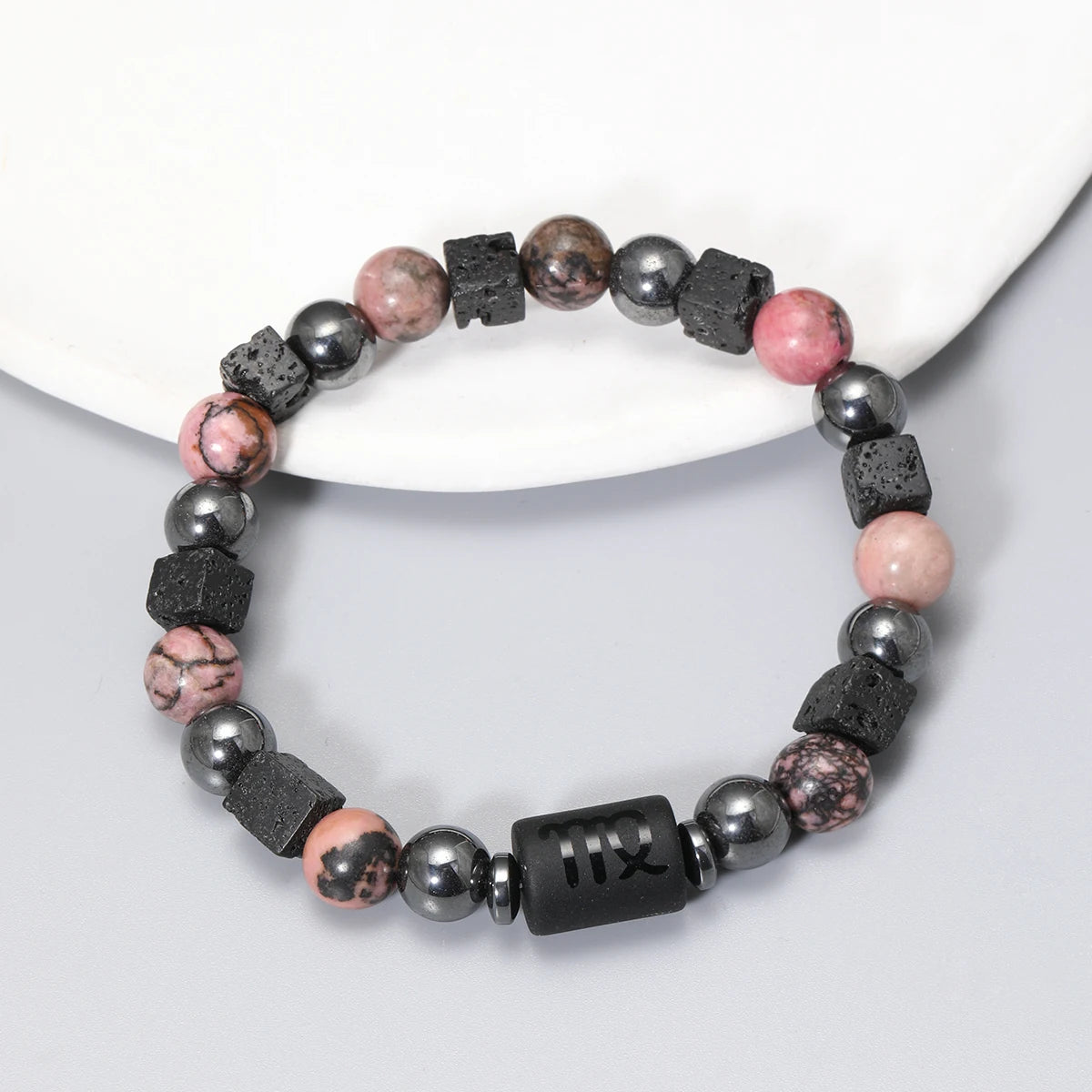 12 Zodiac Signs Natural Stone Bracelets Taurus Cancer Virgo Pisces Bracelets Ladies Men Couples Gift Bracelet aquarius