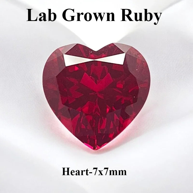 Lab Grown Ruby Pigeon Blood Red Color For Jewelry Diy Making Main Materials Selectable Certificate