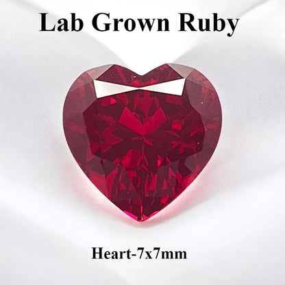 Lab Grown Ruby Pigeon Blood Red Color For Jewelry Diy Making Main Materials Selectable Certificate